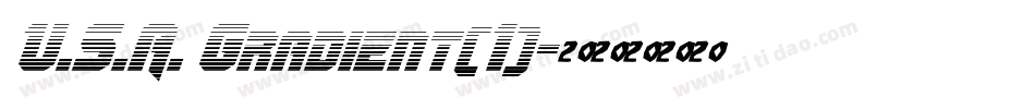 U.S.A. Gradient(1)字体转换